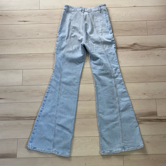 Free People Florence High Rise Flared Leg Stretch Denim Jeans, Womens Size 6 - Picture 2 of 14